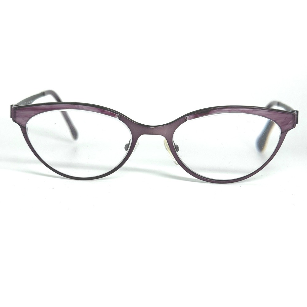 Red Rose Venice 6524 Eyeglasses Purple Cat Eye Frames 51-18-140 Handmade Japan